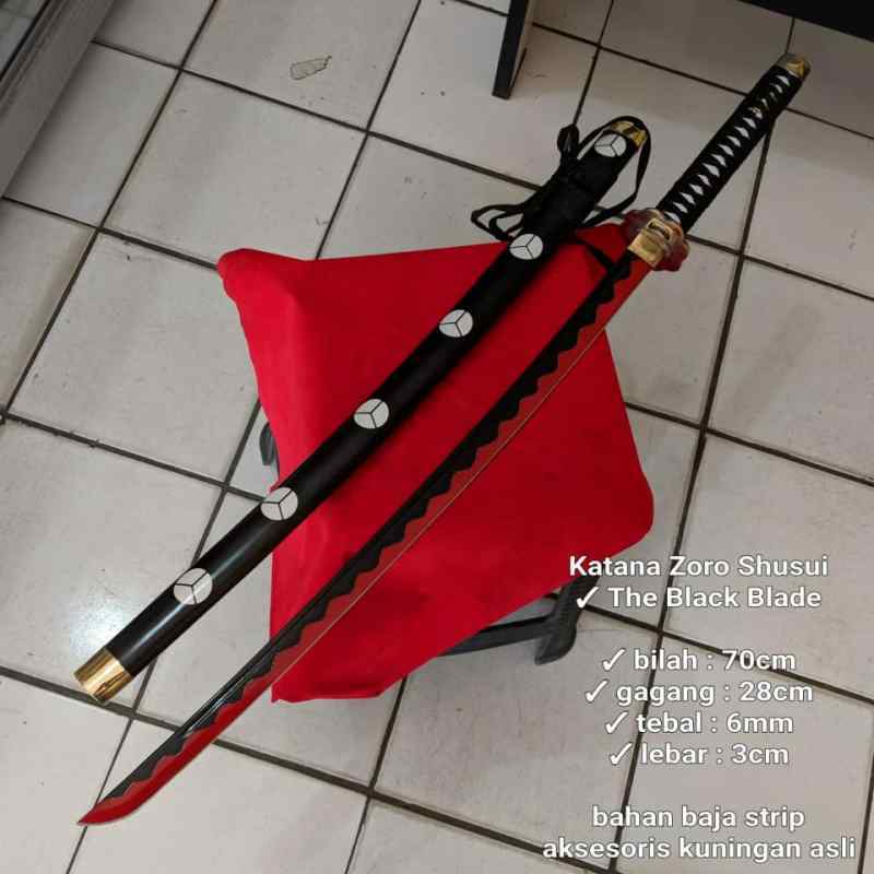 {ZORO RORONOA KATTANAS} Samurai shusui Pedang ANIME COSPLAY ZORO RORONOA