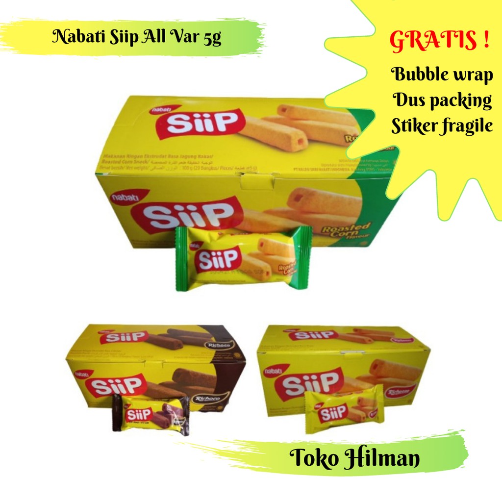 

Nabati Siip Coklat, Jagung dan Keju 5.5g Snack Wafer Rechees