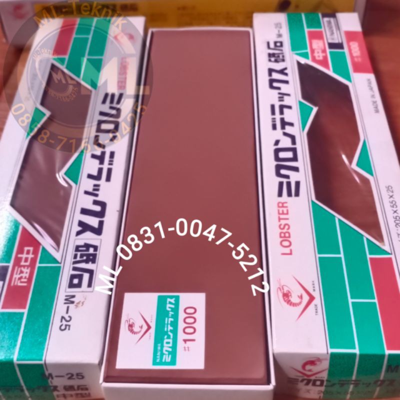 Batu Asah NANIWA CAP UDANG LOBSTER grade 1000 Made In Japan batu asahan