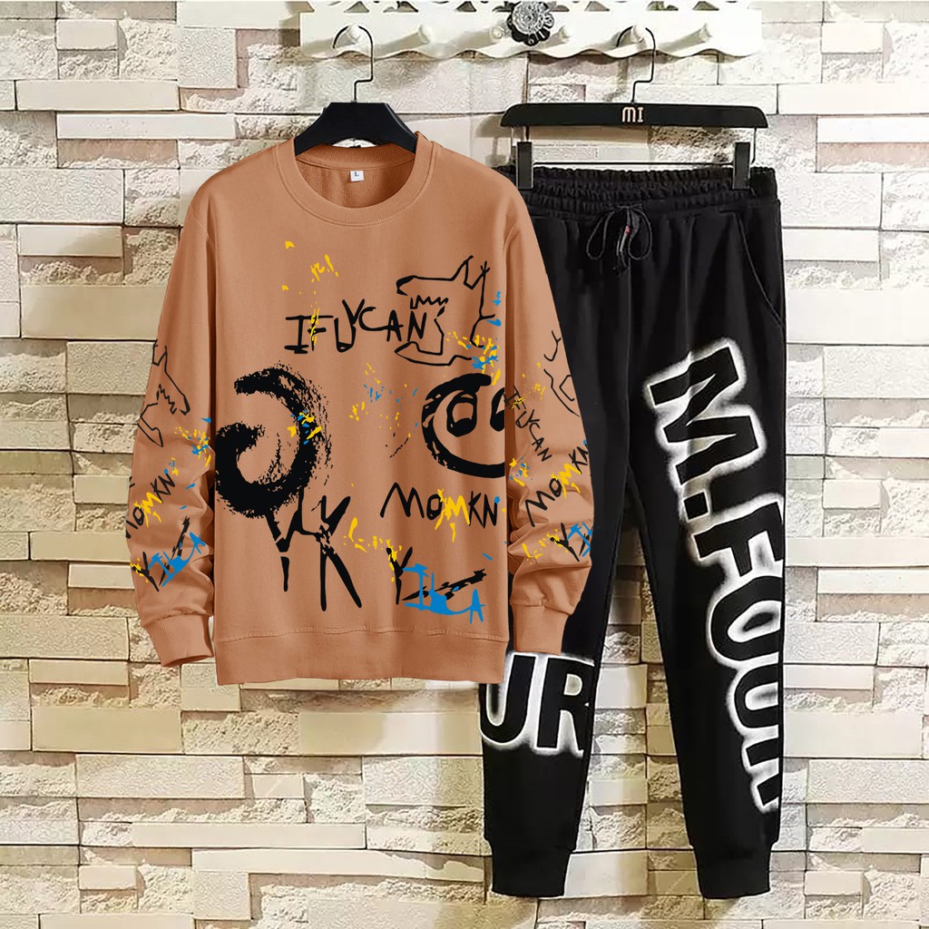 AMOSJKT28.SETELAN IFUCAN/SETELAN BAJU SWETER DAN JOGGER/SETELAN 1SET/SETELAN DEWASA