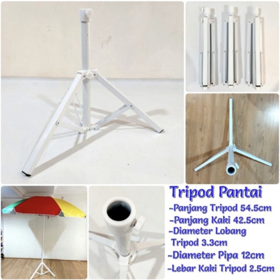 [TERMURAH] Tripod Payung Tenda Diameter Lubang 3,3 cm Penyanggah Kaki Payung