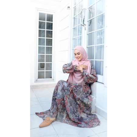 ZINNIA// Delmora Dress |Gamis| Wudhu & Breastfeeding Friendly 5 Piliha Warna by Zinnia