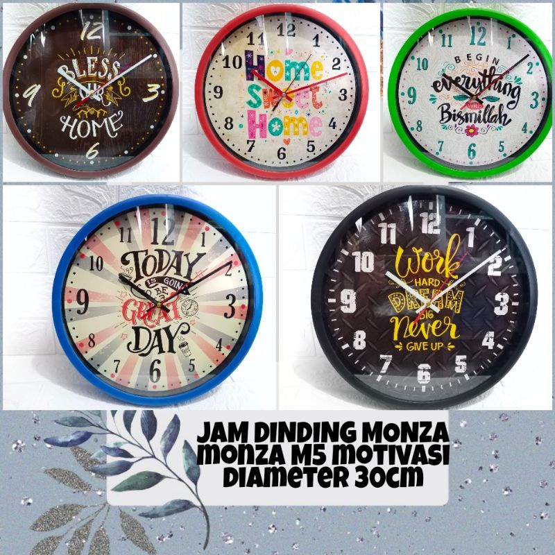 jam dinding monza M5 quotes/jam dinding monza estetik vintage