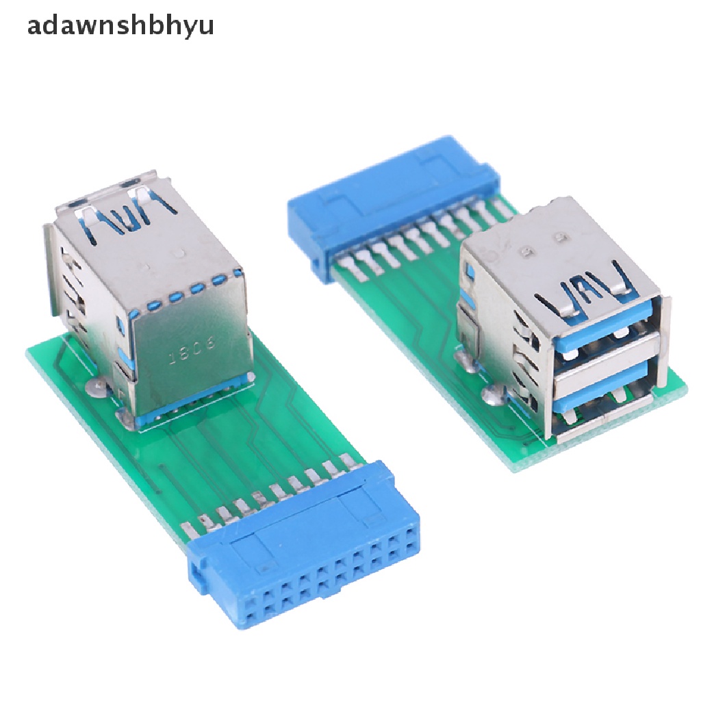 Header adawnshbhyu 1Pc Motherboard 20Pin Ke 2port USB 3.0 Type A Female Port HUB Adapter