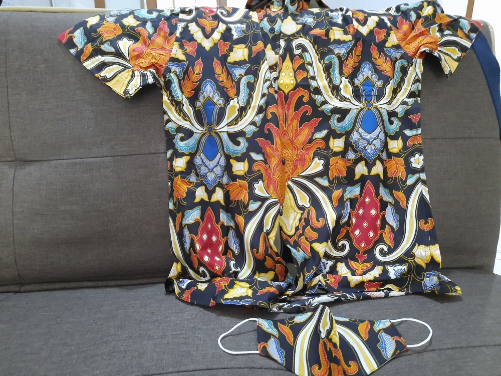 Maginot Kemeja Batik 2.0 Arka-ss Lengan Pendek Pria + Free Masker