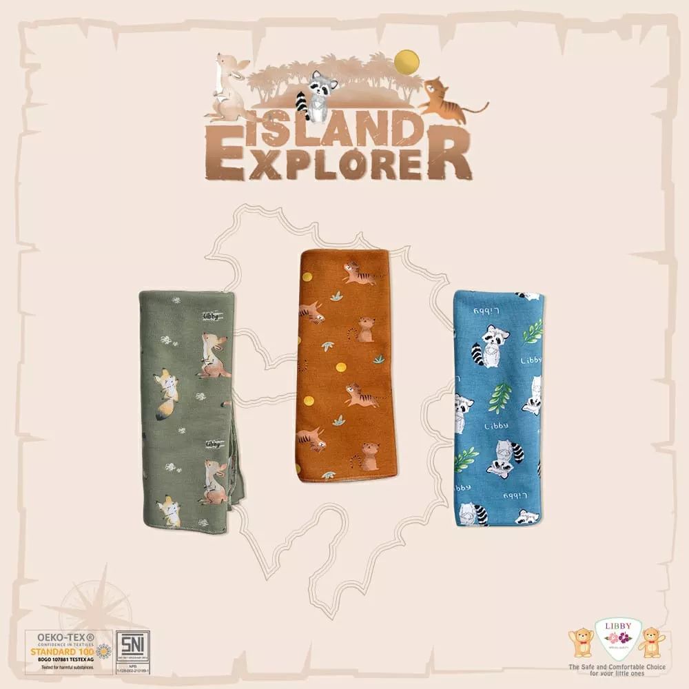 LIBBY 1 pcs Bedong Motif Island Explorer