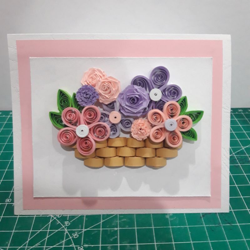 Kartu ucapan bunga pernikahan / wedding paper quilling
