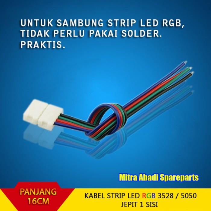 Kabel Jepit Buntung LED Strip RGB 3528/5050 / 1 Jepitan LED Strip RGB