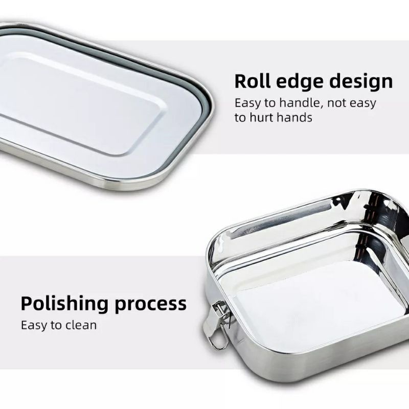 Lunch Box Stainless Steel 1400 ml Premium Anti Tumpah