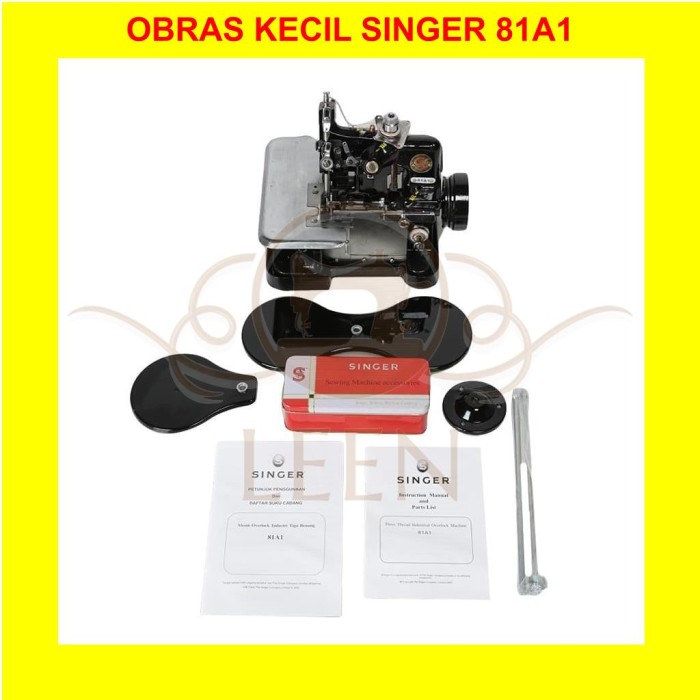 Mesin Jahit Obras 3 Benang SINGER 81A1 Tradisional FULL SET ORI LEEN