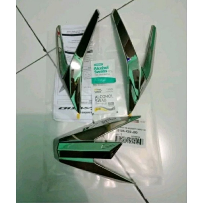 Paket 2 item list lampu depan dan list knalpot Vario 125 150 Original AHM