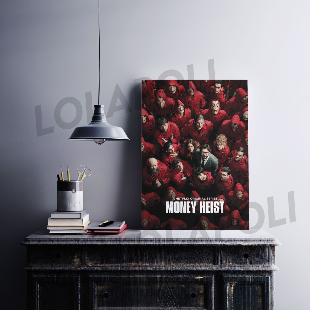 Hiasan Dinding Poster Kayu - Series Money Heist