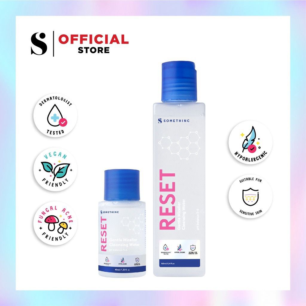 BPOM SOMETHINC Reset Gentle Micellar Cleansing Water Pembersih Make Up Wajah