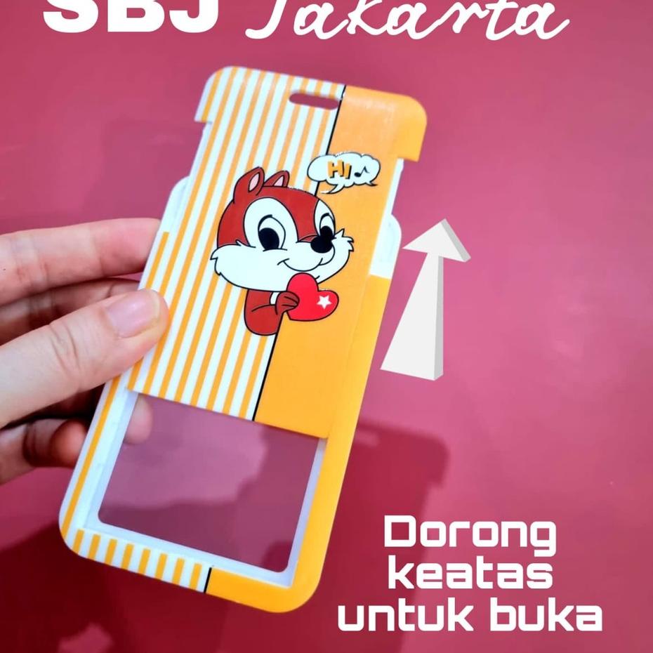 

Tempat kartu ID card holder / name tag ada tali lanyard bahan hardcase !