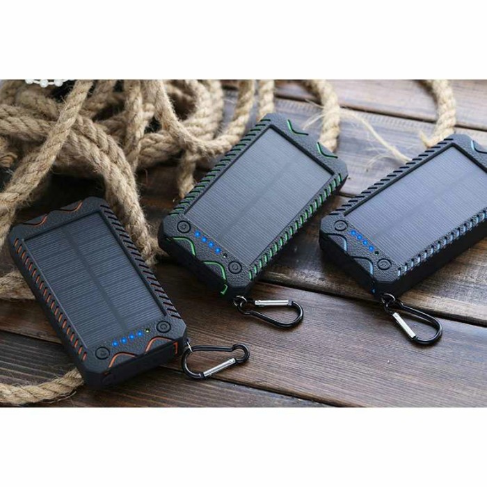 Sinofer Power Bank 2 USB Port 10000mAh + Solar Panel + Kompas - SP-21