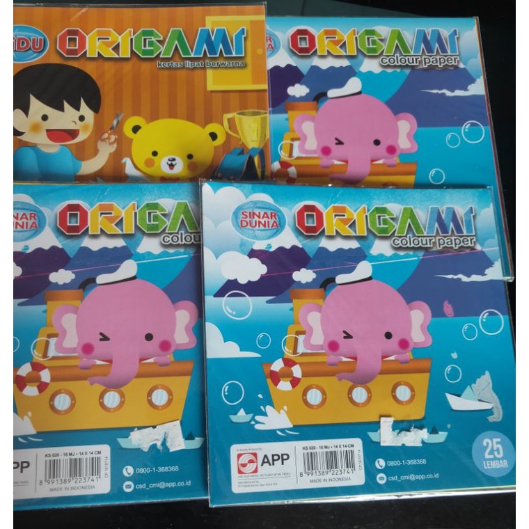 

kertas lipat warna origami