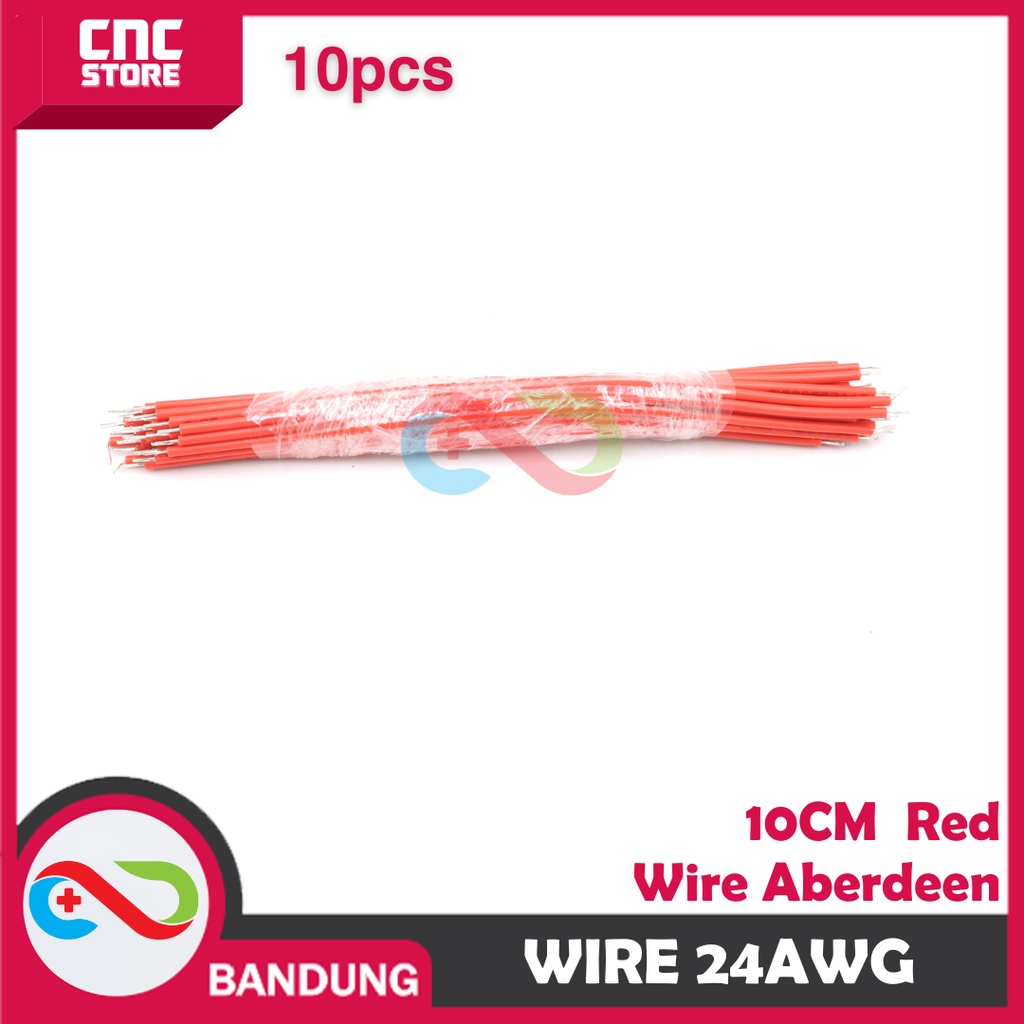 10PCS KABEL WIRE ABERDEEN RED WIRE CONECTING KABEL 24AWG