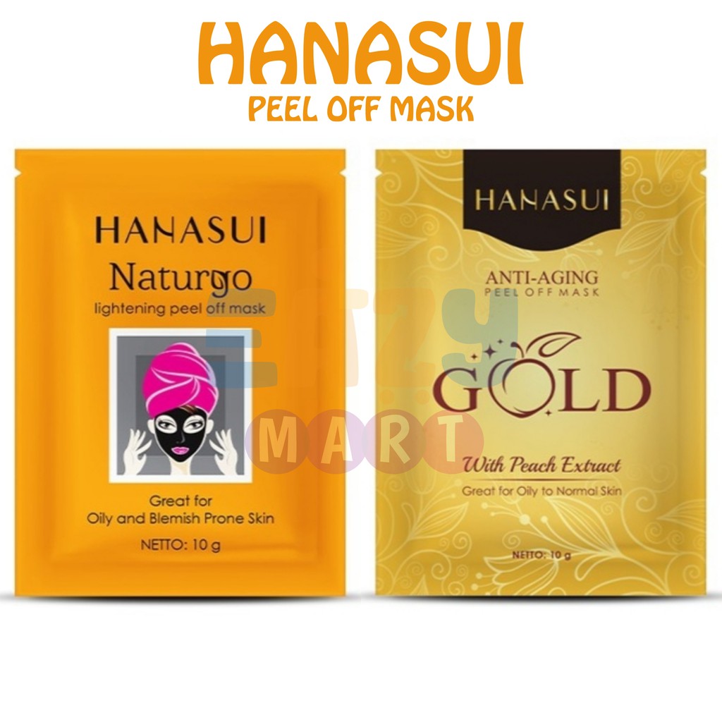 Hanasui Naturgo Peel Off Mask Black / Gold | Shopee Indonesia