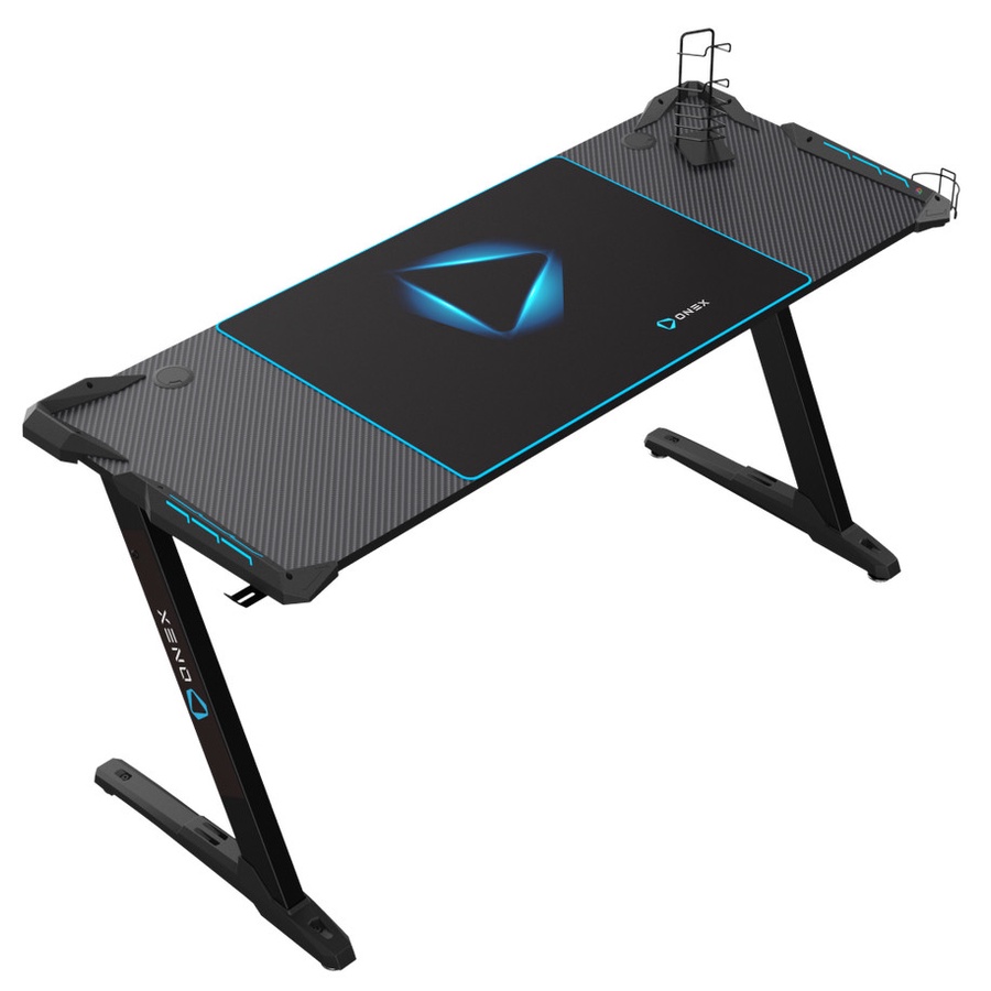 ONEX GD1600Z RGB Meja 60&quot;, Mousepad, Holder, Rack, Z Leg - Gaming Desk