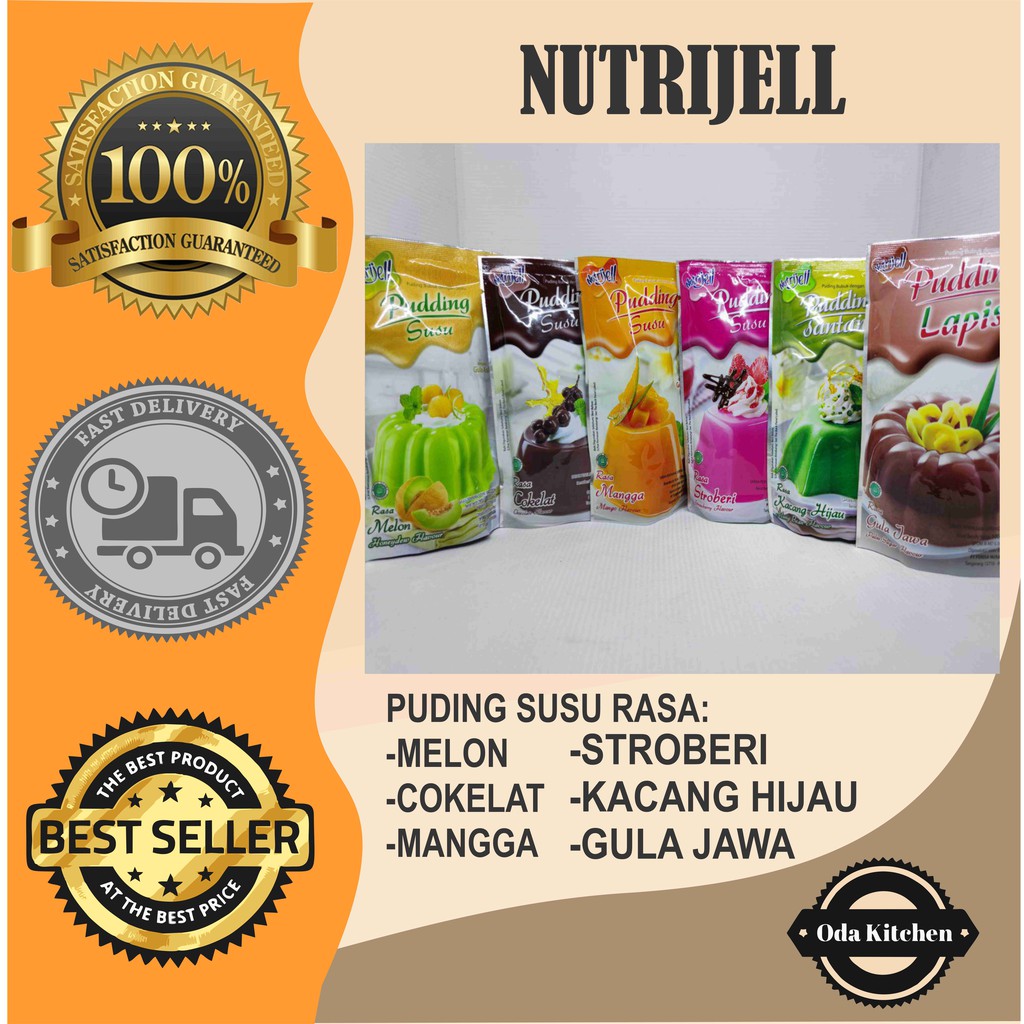 

NUTRIJELL PUDDING SUSU STROBERI 145gr MANGGA 170gr COKLAT 145gr LAPIS GULA JAWA 100gr SANTAN KACANG