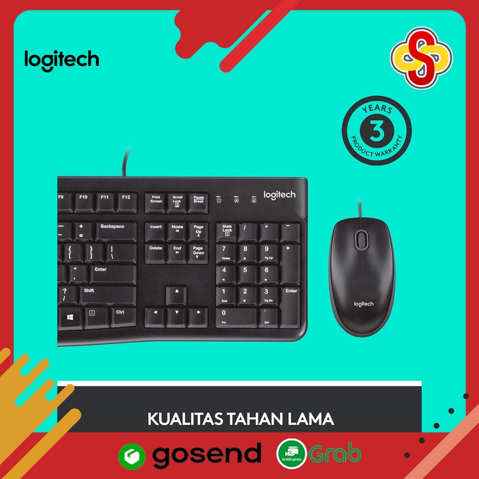 Keyboard + Mouse Wired Logitech MK120 Combo Desktop