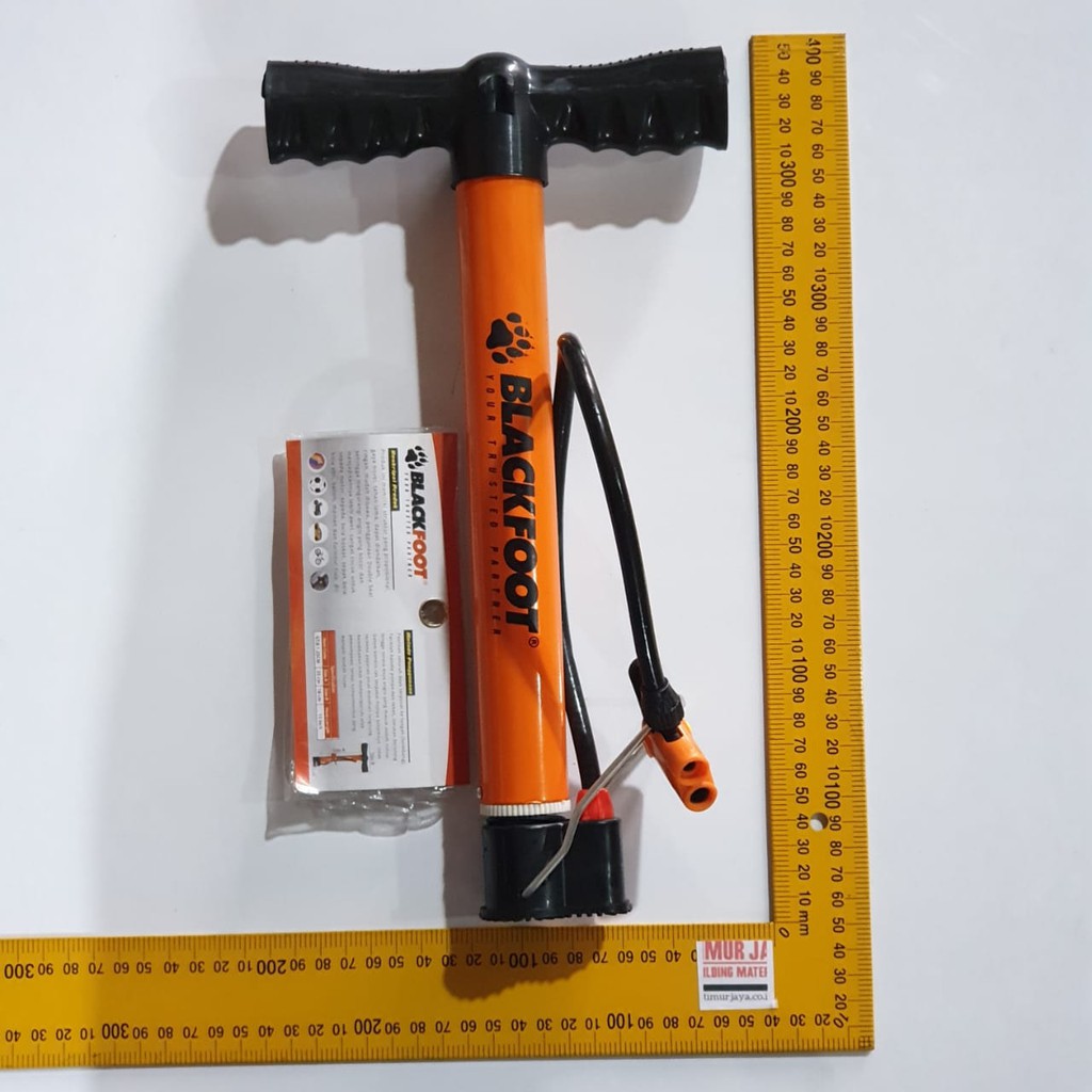 Premium (Mount) Pompa Mini 25 cm Ban Sepeda Angin Manual Blackfoot Pompa Ban Tabung Meter Sepeda,