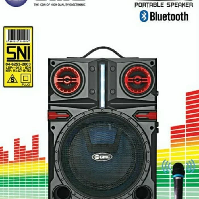 COD SPEAKER BLUETOOTH X-BASS 8 INCH GMC 897R PLUS MIC KARAOKE WIRELESS//SPEAKER SALON AKTIF X-BASS//SPEAKER WIRELESS//SPAEKER KARAOKE GMC 897R