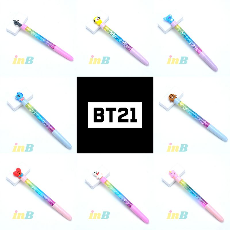

Pena Air Glitter BT21/BTS - Bolpen Pen Gelpen Karakter Glitter
