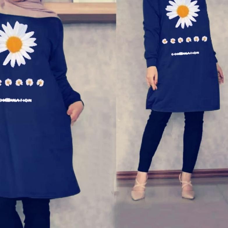 ➥ FASHION_WANITA55 TUNIK MUSLIM BUNGA CANTIK BABYTERRY HALUS/TUNIK WANITA TERBARU 2021 KEKINIAN/TUNI