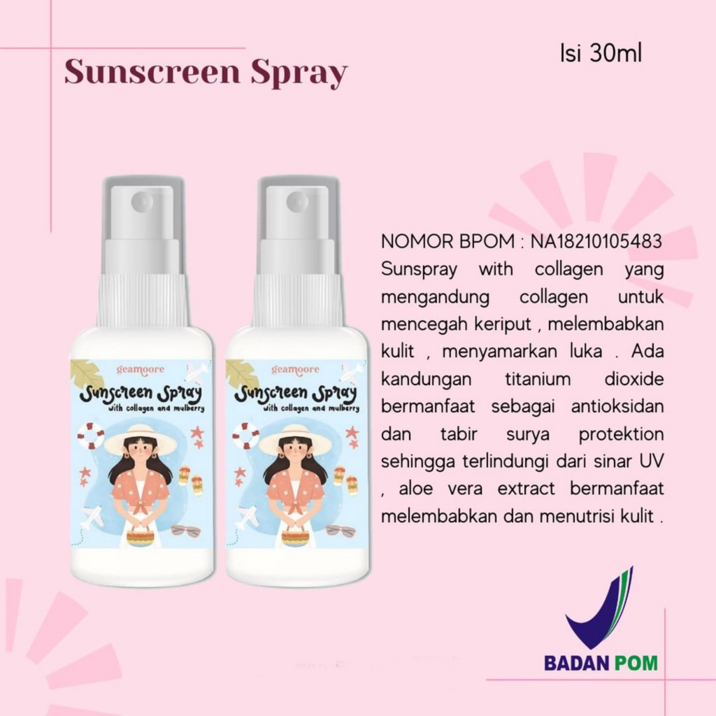 SUNSCREEN SPRAY GEAMOORE 30 ml