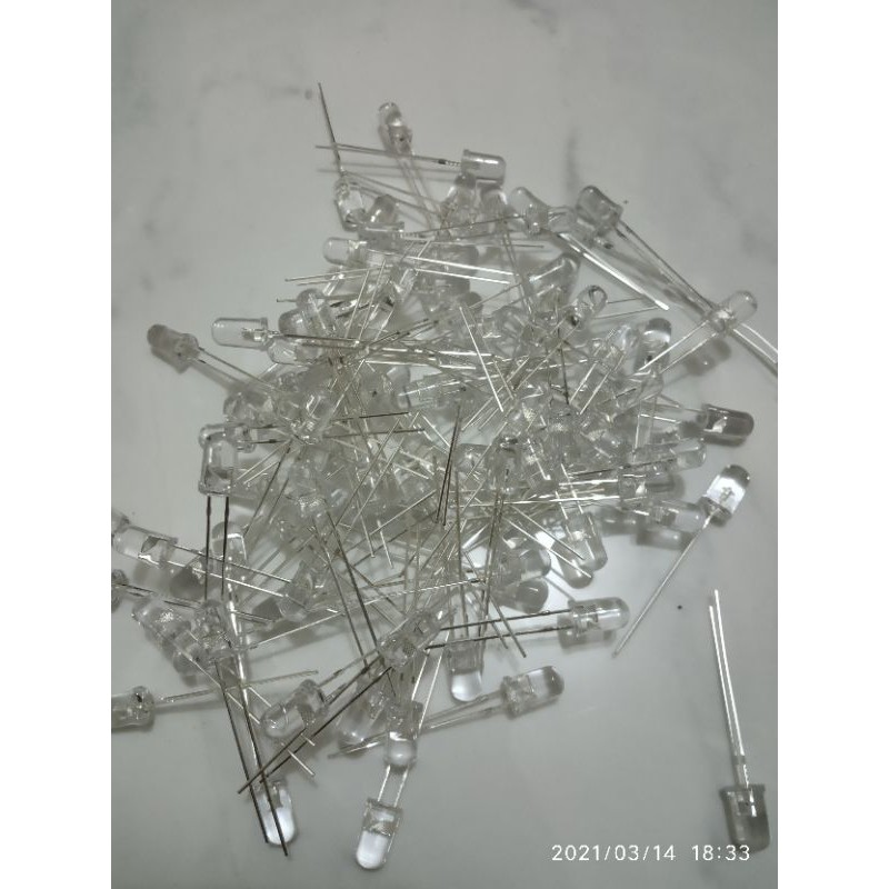 Lampu LED 5 mm hijau/biru per 5 pcs