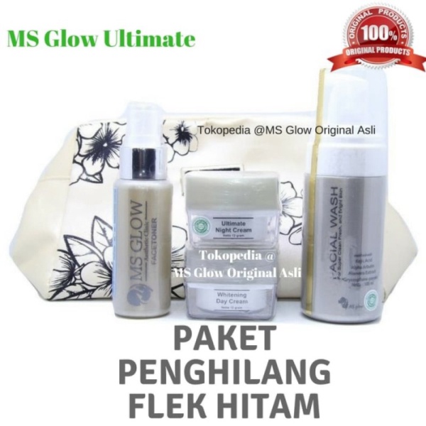 Dijual Paket Cream Penghilang Flek Hitam Tebal - MS GLOW Ultimate Series Asli Berkualitas