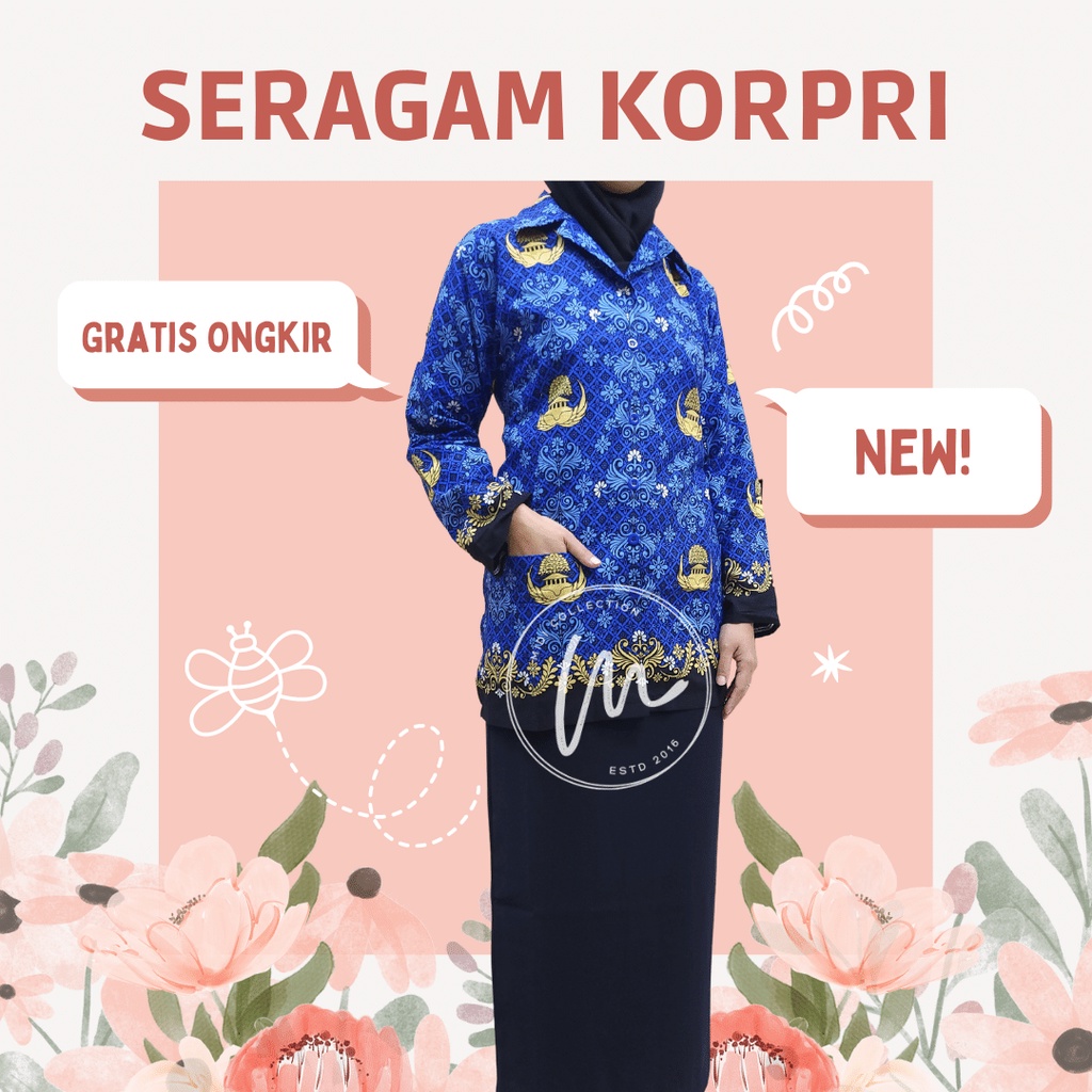 Seragam/Batik KORPRI/PNS Wanita Kain Terbaru 2022