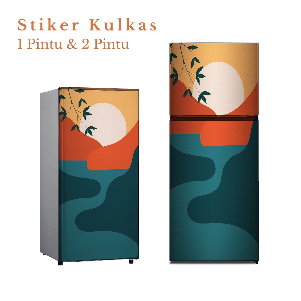 Stiker Kulkas 1 Pintu dan 2 Pintu motif Minimalist Kode MT-25 - FX