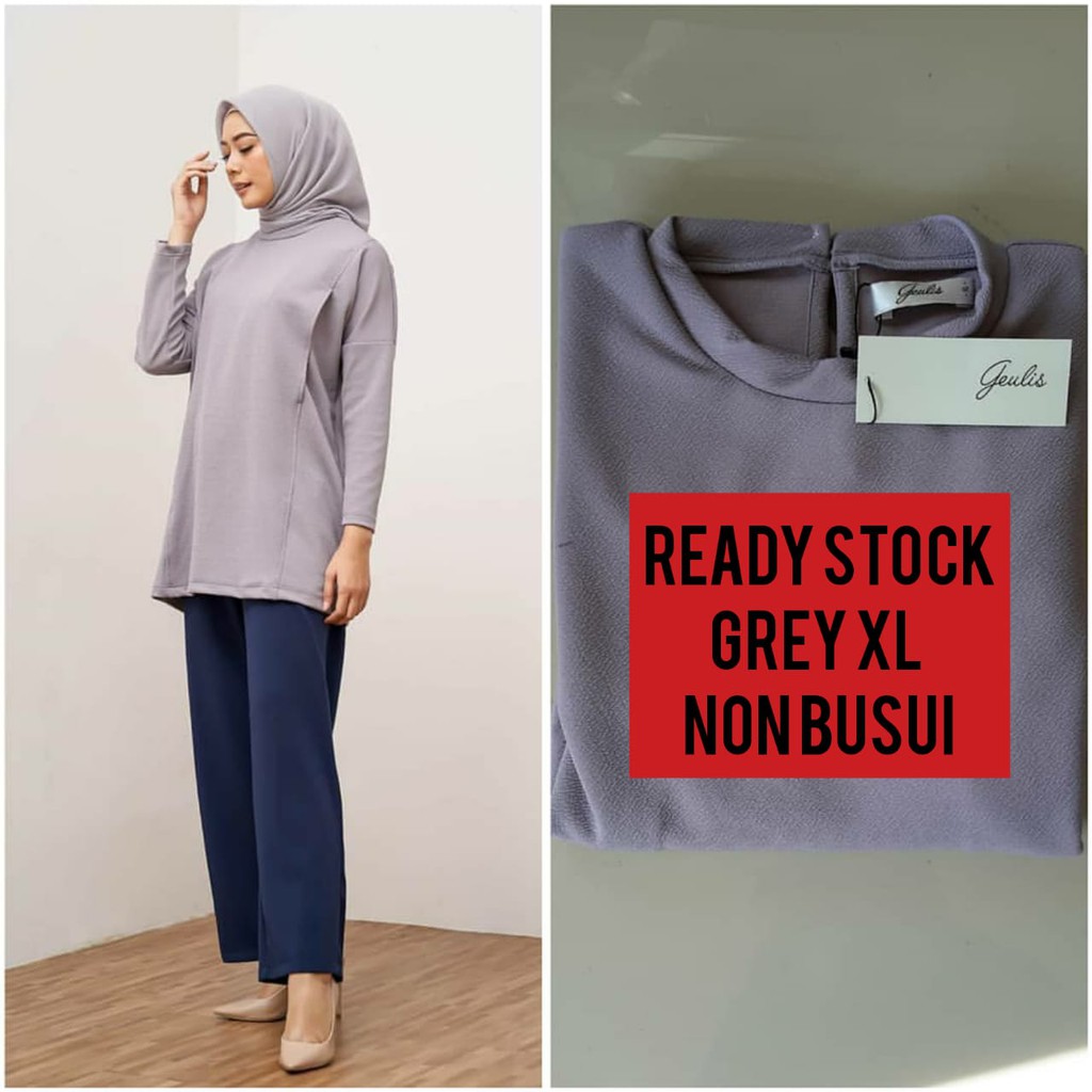 NONNY TUNIC TUNIK DUSTY LILAC M XL RERE TOP GEULIS ATASAN BUSUI ATASAN BIGSIZE vanillahijabofficial 