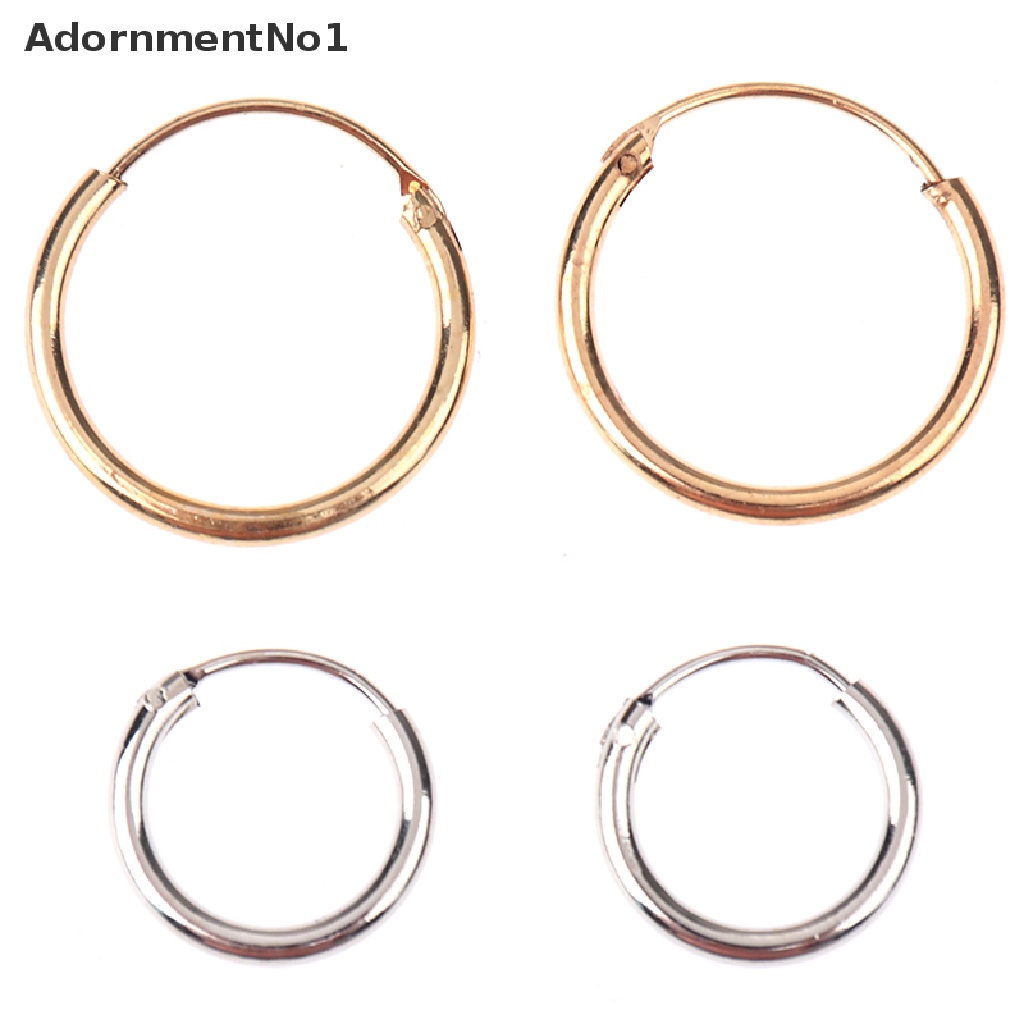 (AdornmentNo1) 3 Pasang / Set Anting Tusuk Bentuk Lingkaran Kecil Untuk Wanita