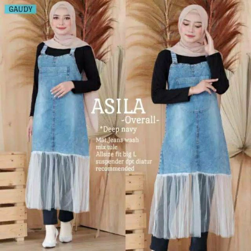 asila overall tutu / overall jeans mix tutu / overall layer tutu