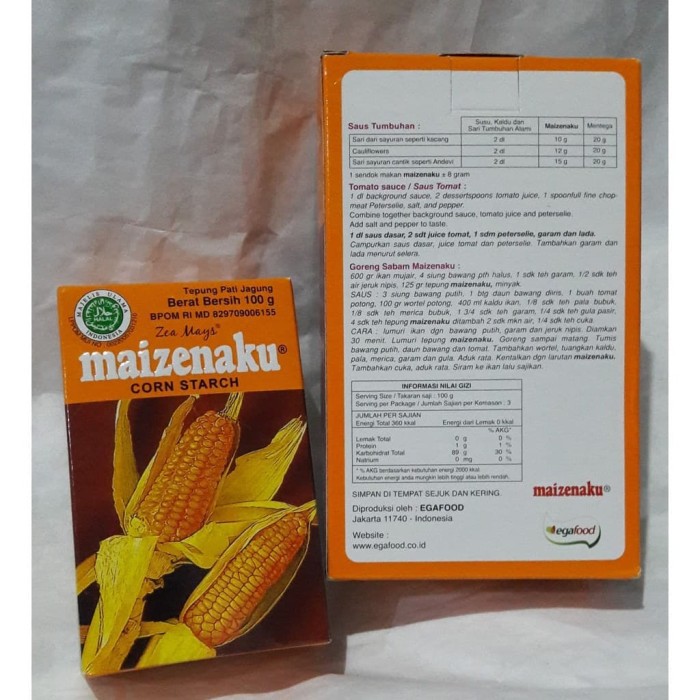 Maizena Maizenaku Tepung Jati Jagung Corn Starch 100 gr