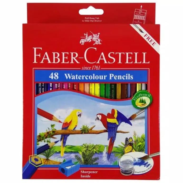 

Pensil Warna Faber Castell 48 Water colour / Free Kuas dan Rautan