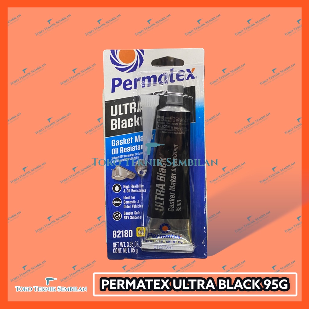 

Permatex Ultra Black Oil Resistant / Lem Silikon Permatex Hitam 95g