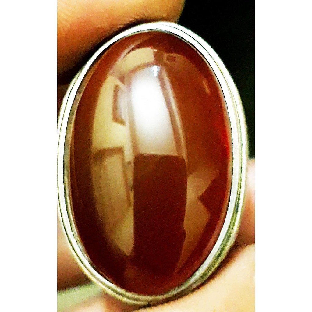 OBI MERAH batu akik natural bacan obi merah super size jumbo 30mm