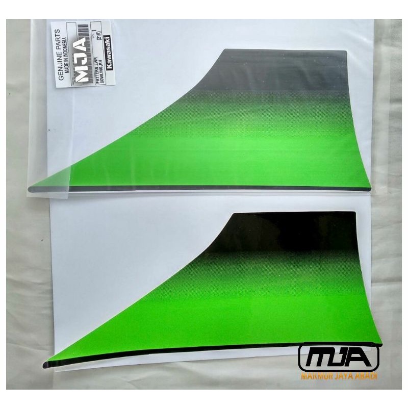 Sticker Stiker Striping Fairing Fering Kanan atau Kiri RH atau LH Ninja RR Old SE Hijau 2010 2011 Or