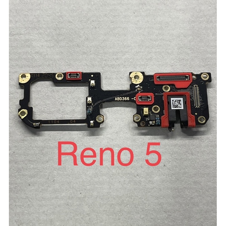 pcb board mic+headset+soket lcd+connector flexible lcd oppo reno 5 4G/reno 6 4G original