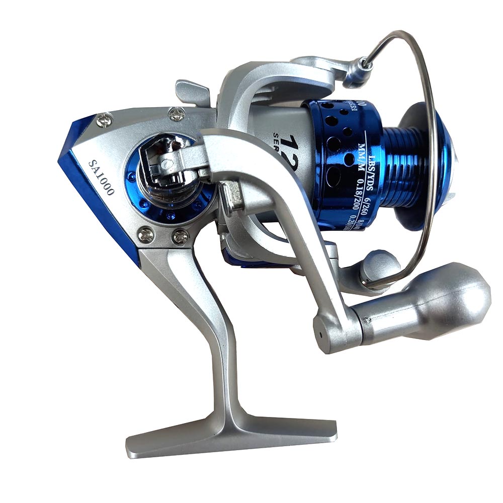 YUMOSHI SA1000 Series Reel Pancing Spinning Fishing Reel 5.5:1 Gear Ratio - Silver Blue