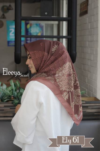 HIJAB SEGIEMPAT MOTIF ELY 61 || Eleeya Scarf