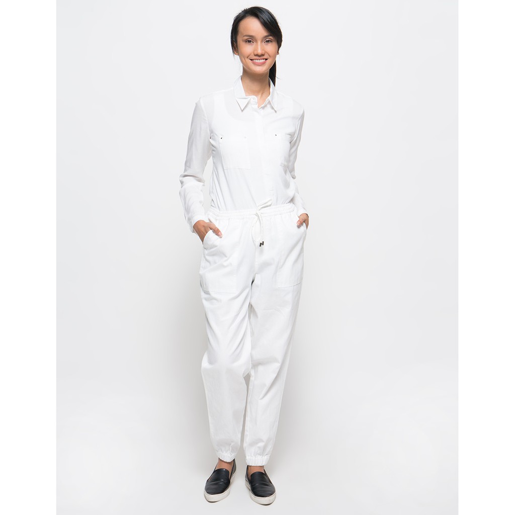 Matahari - Details Basic Stud Kemeja Wanita - Putih-3