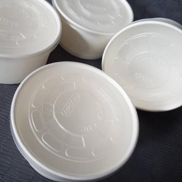 TERLARIS Rice bowl/ snack bowl/ cup soup paper 22oz(650ml) isi 50pcs [KODE 17]