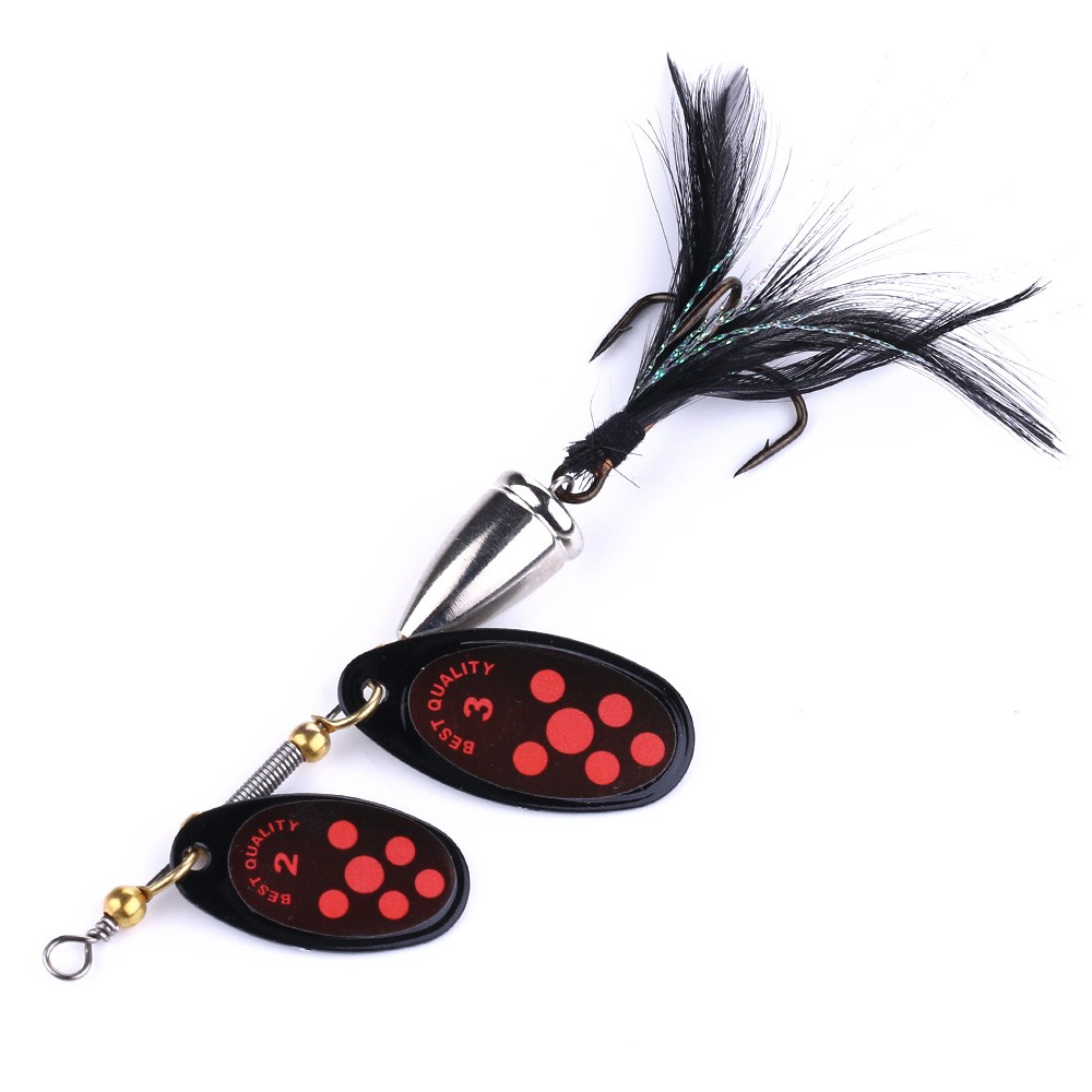 HENGJIA New Colorful Spoon Umpan Pancing Spinner Sequin Payet Fishing Lure Swimbait Ikan Bass Tackle
