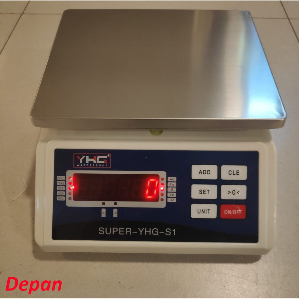 Timbangan Digital Anti Air Waterproof Scale Stainless YHG S1 15kg 30kg