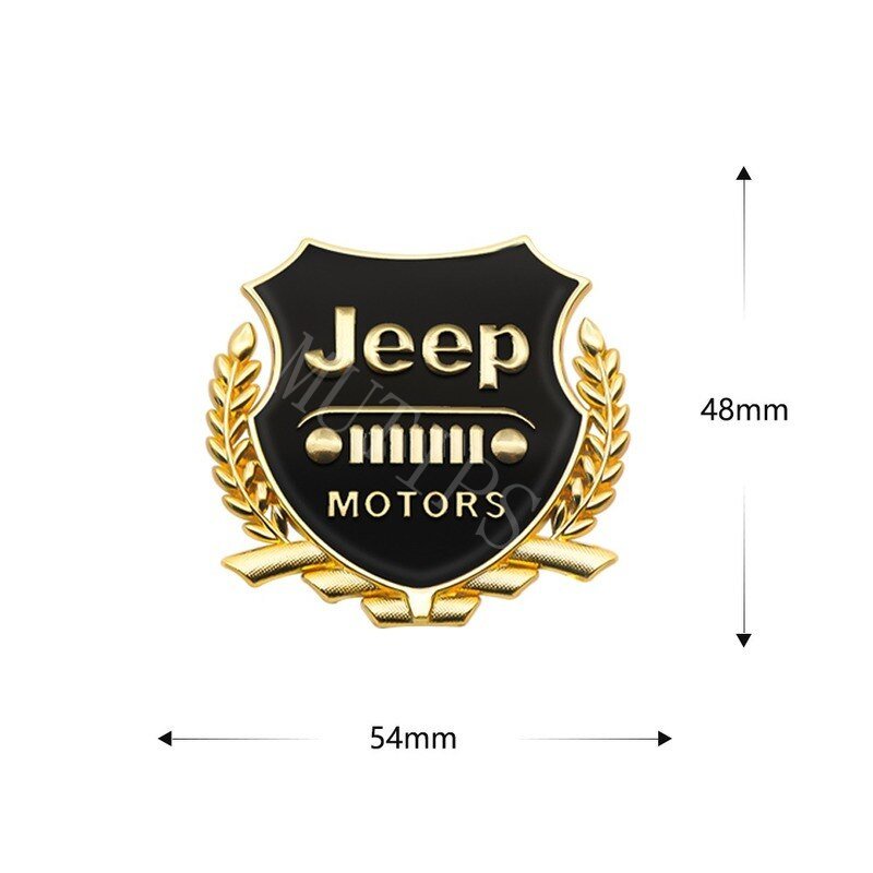 2 Pcs Sticker Emblem Dekorasi Kaca Jendela Mobil Jeep Wrangler jk Cherokee xj Renegade Compass 2022 Willys 3D Bahan Metal